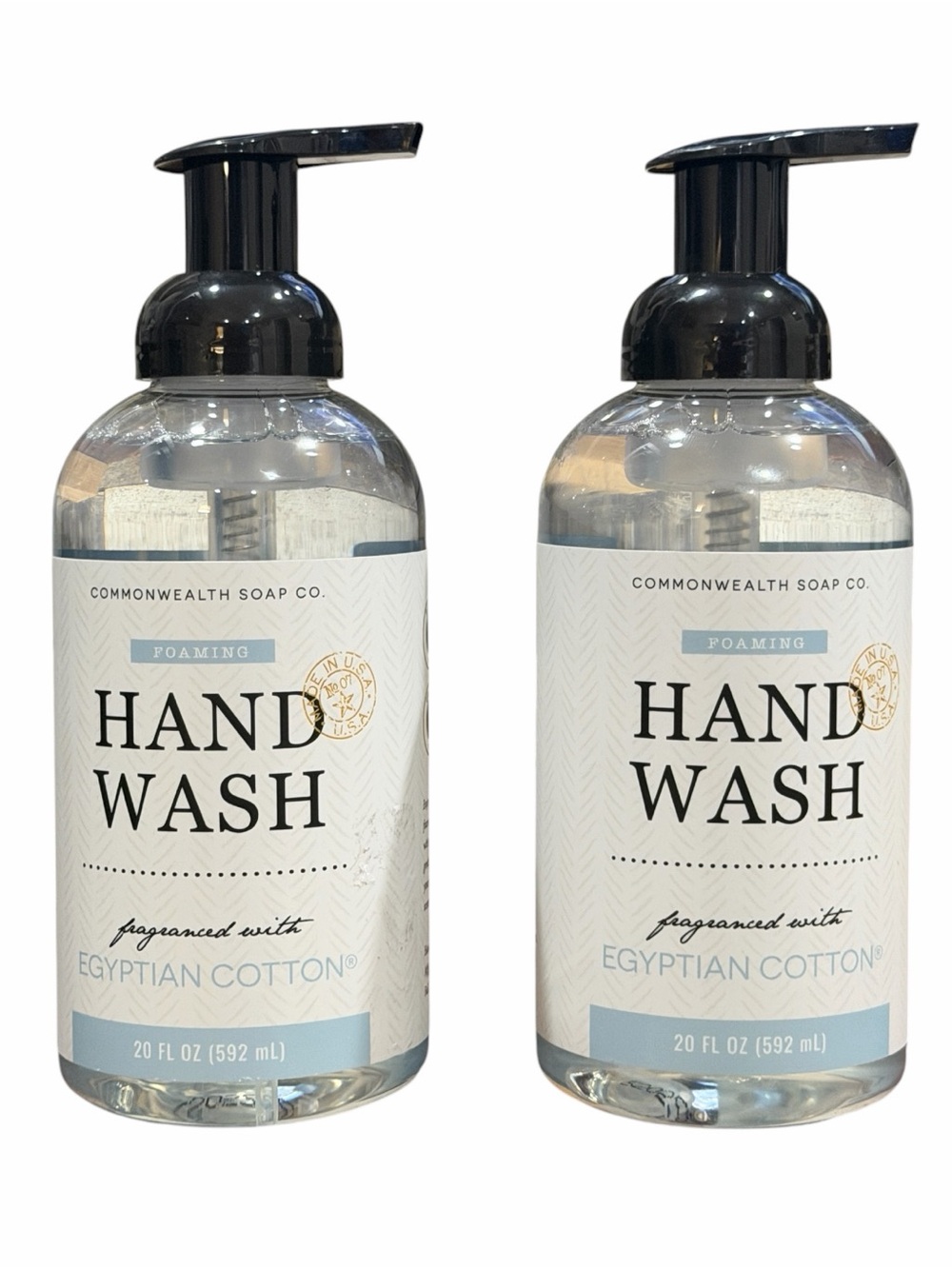 2 COMMONWEALTH SOAP CST EGYPTIAN COTTON ALOE Foaming Hand Wash 20oz